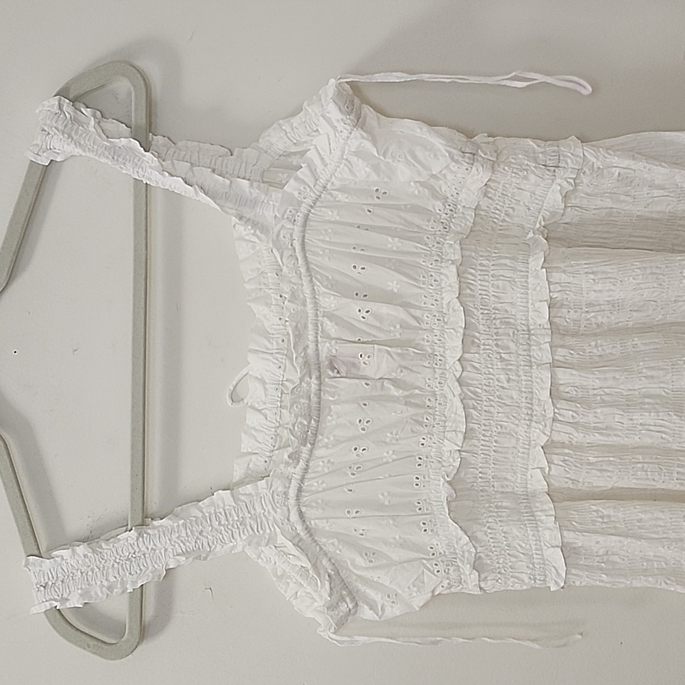 Gap × DÔEN 100% Cotton  Eyelet Midi Dress  Elegant White  Dress Size Meduim - Picture 11 of 16
